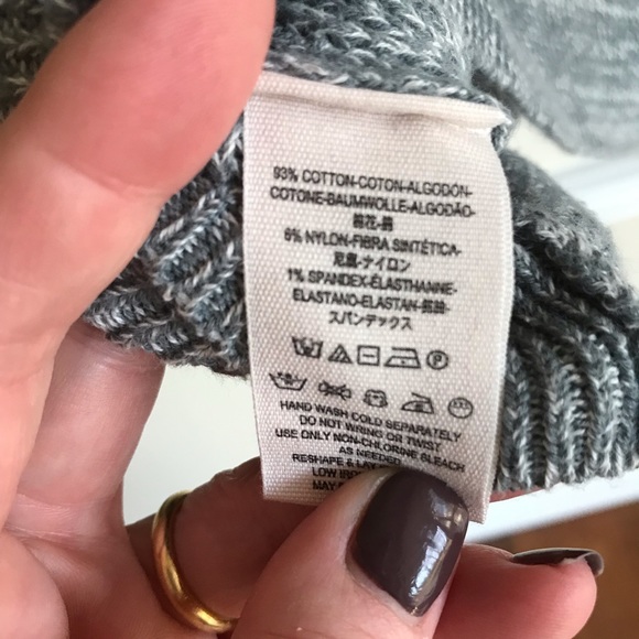 Free People Gray Crew Neck Knit Sweater Size S - Picture 7 of 7